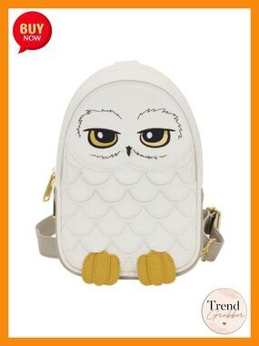 Hedwig Owl Sling Crossbody Bag Faux Leather Adjustable Strap Harry Potter